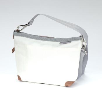 Preview: Handtasche klein " Deern Lütt " WEEL hellblau orange